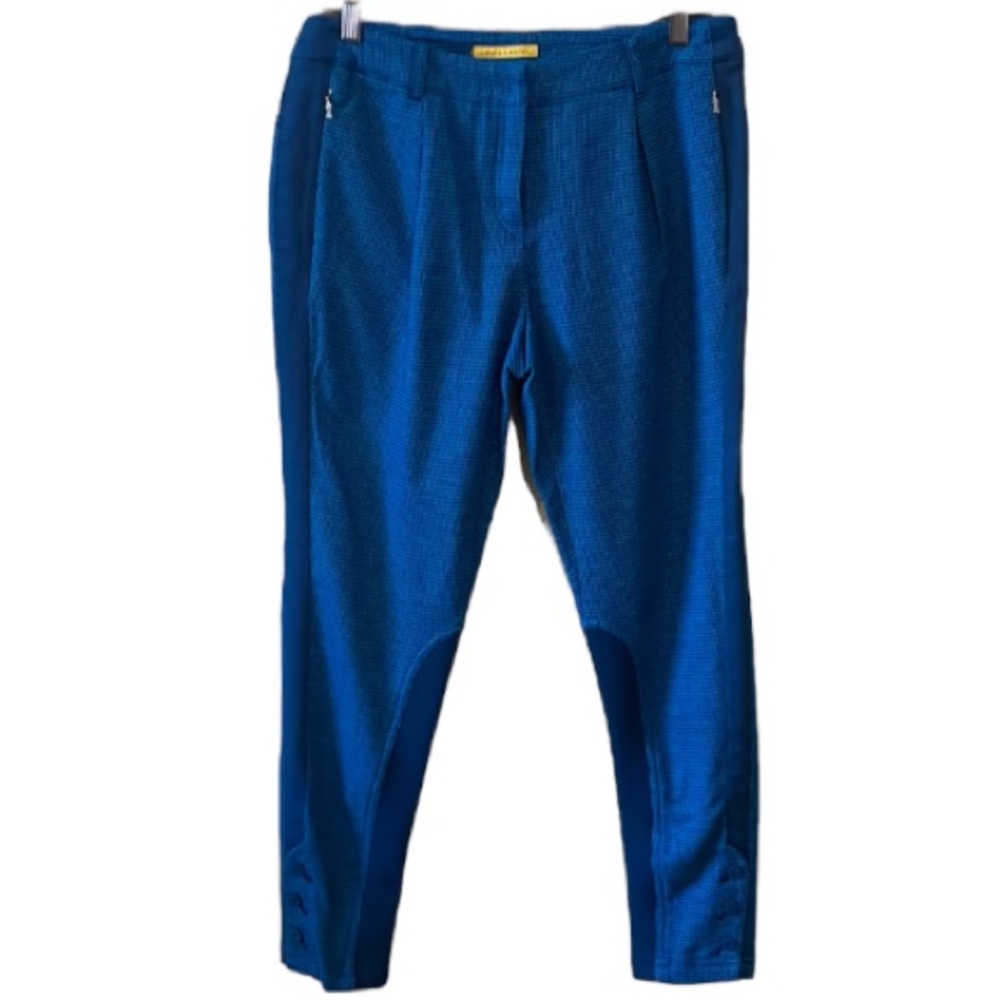 Louis Castel Blue Check Cropped Golf Pants